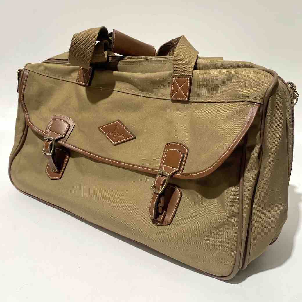 BAG, Overnight Travel - Khaki Canvas Tan Detail Atlantic